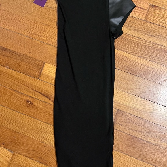 Sz 4/6 NWT Lascana top faux leather sleeves - Picture 4 of 9